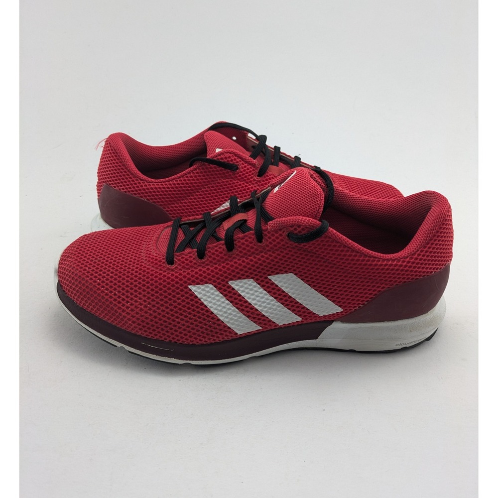 Mens Adidas‎ Cloud Foam Red White Athletic Comfort Running Shoes BB4935 Size 10